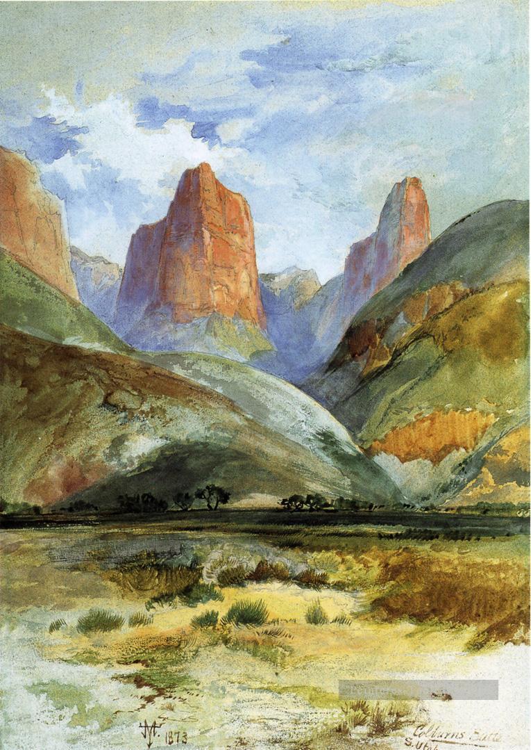 Colburns Butte Sud Utah paysage Thomas Moran montagnes Peintures à l'huile